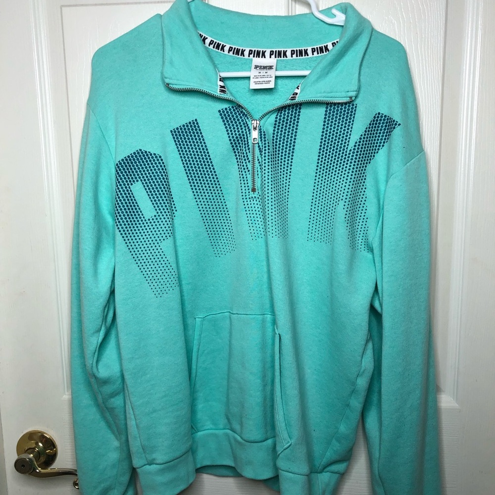 PINK half zip sweater